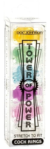 Doc Johnson Tower of Power Stretchy Cock Rings Stretchy Cock Rings